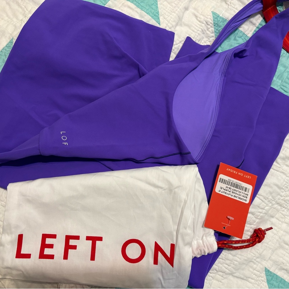 BNWT Left On Friday - Purple One-Shoulder Playsuit in MEDIUM - Picture 5 of 8
